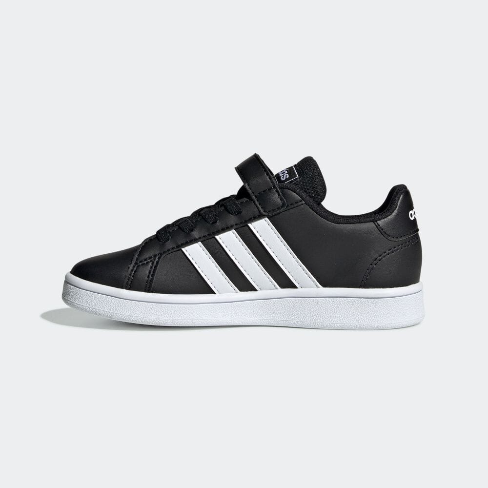 数式 アディダス Adidas 返品可 庭球 子使い方 土地オーバ Grand Court Shoes キッズ シューズ スニーカー 真っ黒 ブラック Ef0108 テニスシューズ 法令除却 Cannes Encheres Com
