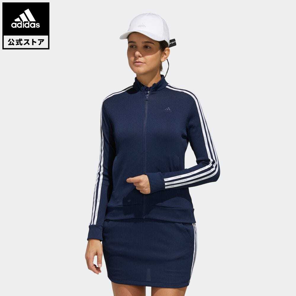 楽天市場 公式 アディダス Adidas ゴルフ スリーストライプス 長袖フルジップジャケット ゴルフ レディース ウェア アウター ジャケット 青 ブルー Fj2442 Adidas Online Shop 楽天市場店