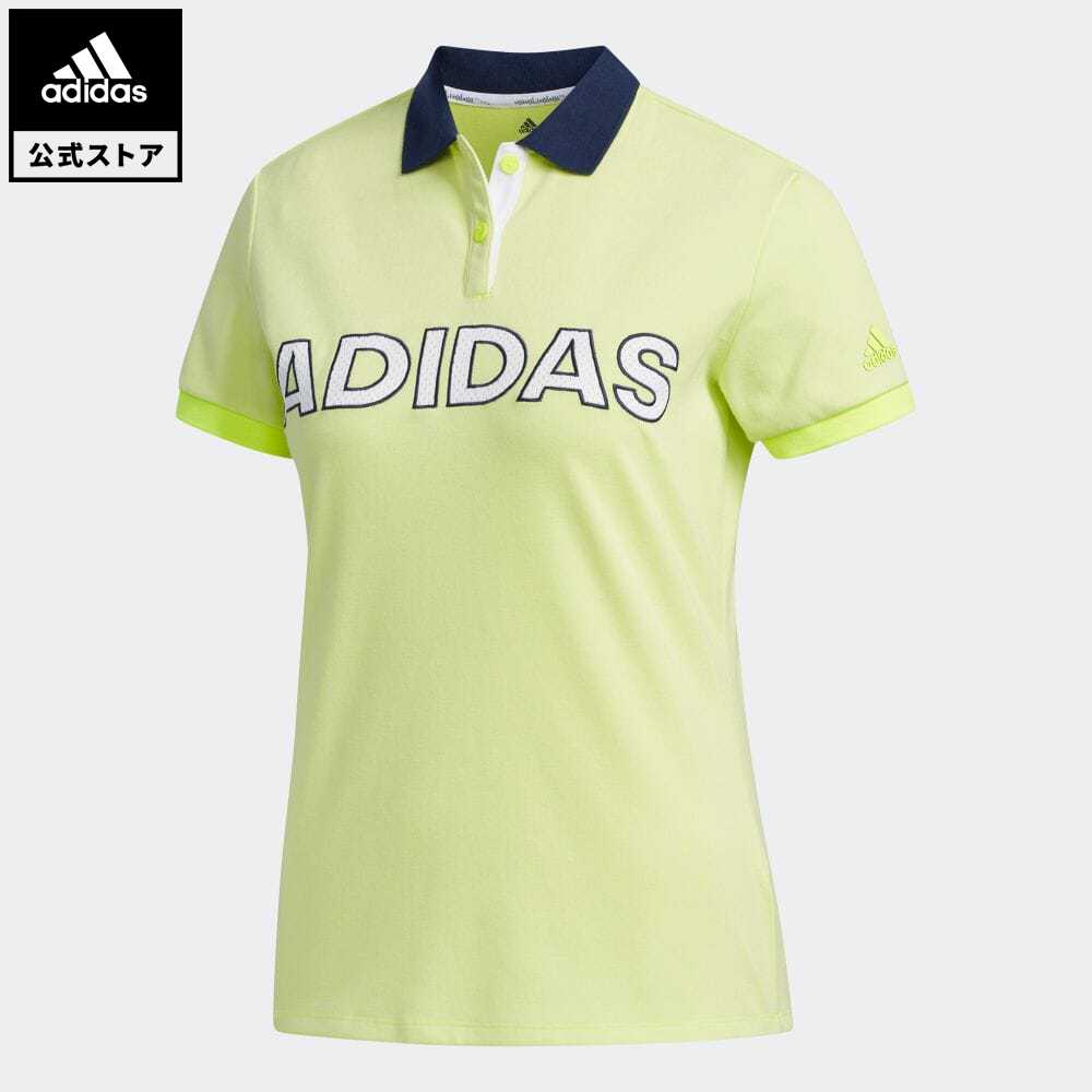 算式 アディダス Adidas 返品可 ゴルフ Adidasロゴ 半袖ポロ レディース 狭衣 トップス ポロジャージー 黄 Fj4414 送料無料 公式バーゲンセール セール代価 Klubwino Pl