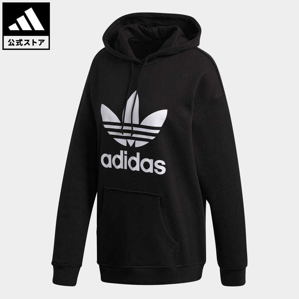 Adidas トレフォイル アディダス パーカー フーディー Online パーカー トップス ウェア アディカラー 黒 Shop アディダス ブラック トレーナー Adidas 返品可 黒 送料無料 公式 アディダス レディース スウェット トレーナー トップス アディカラー Fm3307