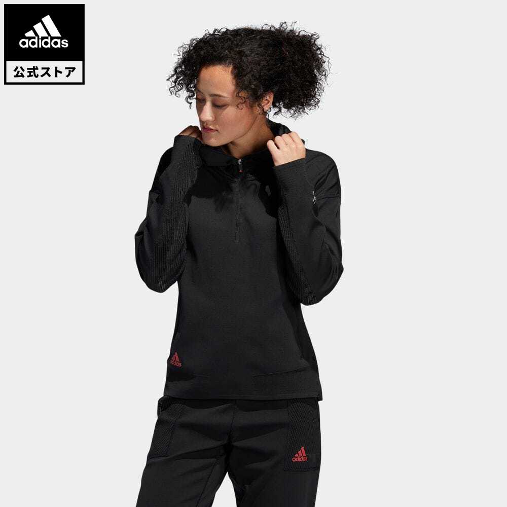 楽天市場 公式 アディダス Adidas ゴルフ プライムニット 長袖ハーフジップフーディ ゴルフ レディース ウェア トップス スウェット 黒 ブラック Fj4929 Adidas Online Shop 楽天市場店