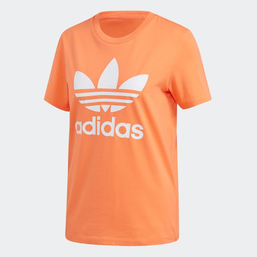 楽天市場 公式 アディダス Adidas 返品可 トレフォイル 半袖tシャツ オリジナルス レディース ウェア トップス Tシャツ オレンジ Fm3295 Eoss21ss 半袖 Adidas Online Shop 楽天市場店
