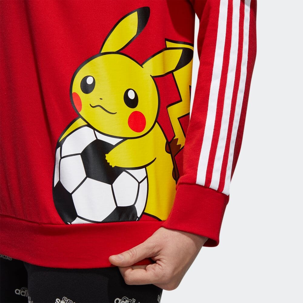 楽天市場 公式 アディダス Adidas ポケモン ピカチュウ スウェットシャツ Pokemon Pikachu Sweatshirt レディース ウェア トップス スウェット 赤 レッド Gd5866 Adidas Online Shop 楽天市場店