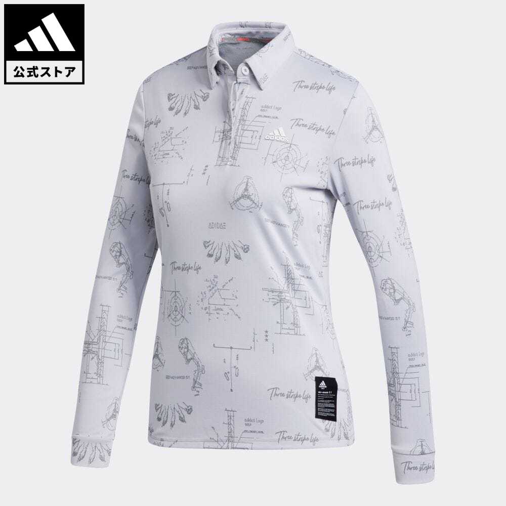 楽天市場 公式 アディダス Adidas ゴルフ ヒストリカルパターン 長袖ボタンダウンシャツ ゴルフ Allover Print Long Sleeve Polo Shirt レディース ウェア トップス ポロシャツ 白 ホワイト Fs6359 P1023 Adidas Online Shop 楽天市場店