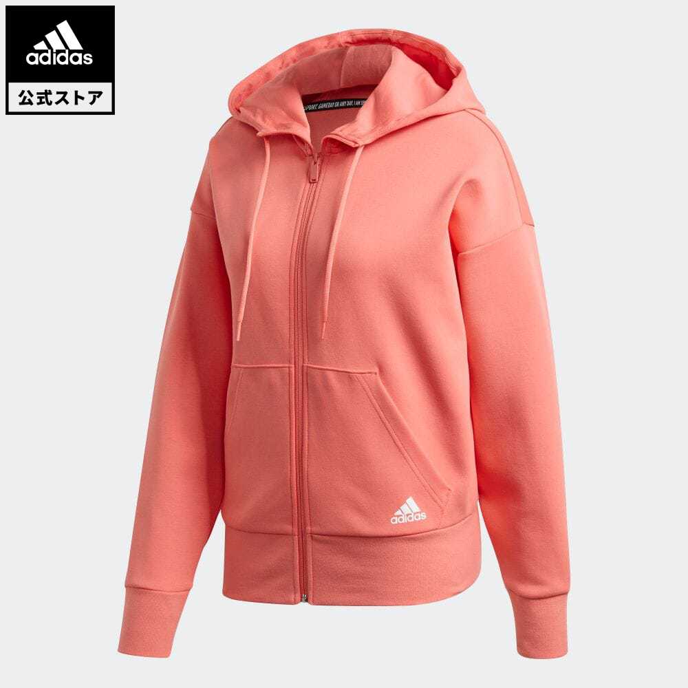 楽天市場 公式 アディダス Adidas 3ストライプス ダブルニット フルジップ スキューバ パーカー 3 Stripes Doubleknit Full Zip Scuba Hoodie アスレティクス レディース ウェア トップス パーカー フーディー ジャージ 赤 レッド Gc6941 トレーナー Adidas