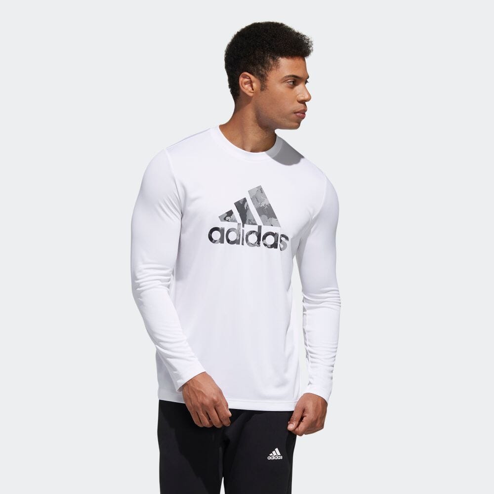 楽天市場 全品送料無料 2 18 19 00 2 24 09 59 公式 アディダス Adidas マストハブ バッジ オブ スポーツ 長袖tシャツ Must Haves Badge Of Sport Long Sleeve Tee アスレティクス メンズ ウェア トップス Tシャツ 白 ホワイト Ge0437 ロンt P0219 Adidas