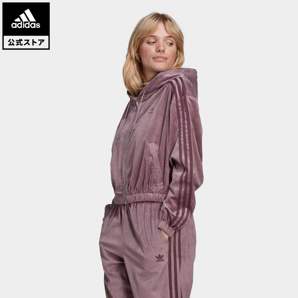 楽天市場 公式 アディダス Adidas 返品可 フード付きトラックトップ オリジナルス レディース ウェア トップス パーカー フーディー ジャージ 紫 パープル Gu06 Eoss21ss トレーナー Adidas Online Shop 楽天市場店