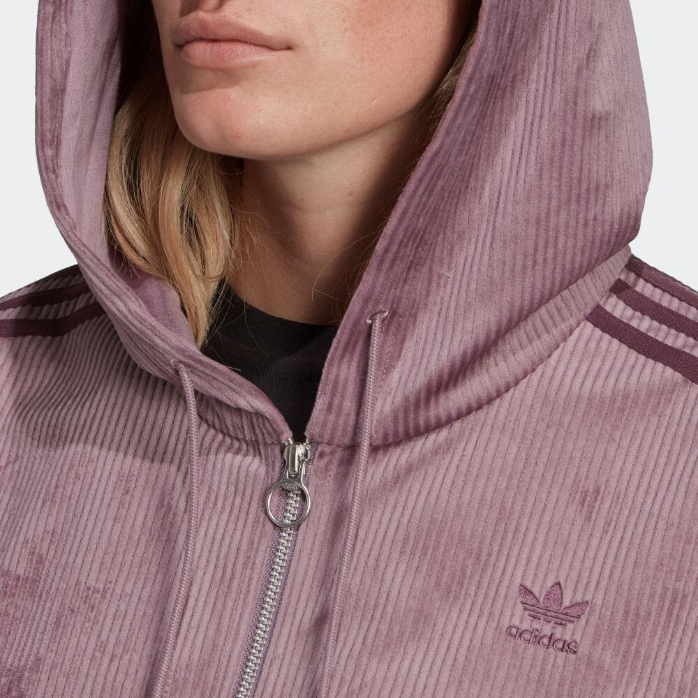 楽天市場 公式 アディダス Adidas 返品可 フード付きトラックトップ オリジナルス レディース ウェア トップス パーカー フーディー ジャージ 紫 パープル Gu06 トレーナー Adidas Online Shop 楽天市場店