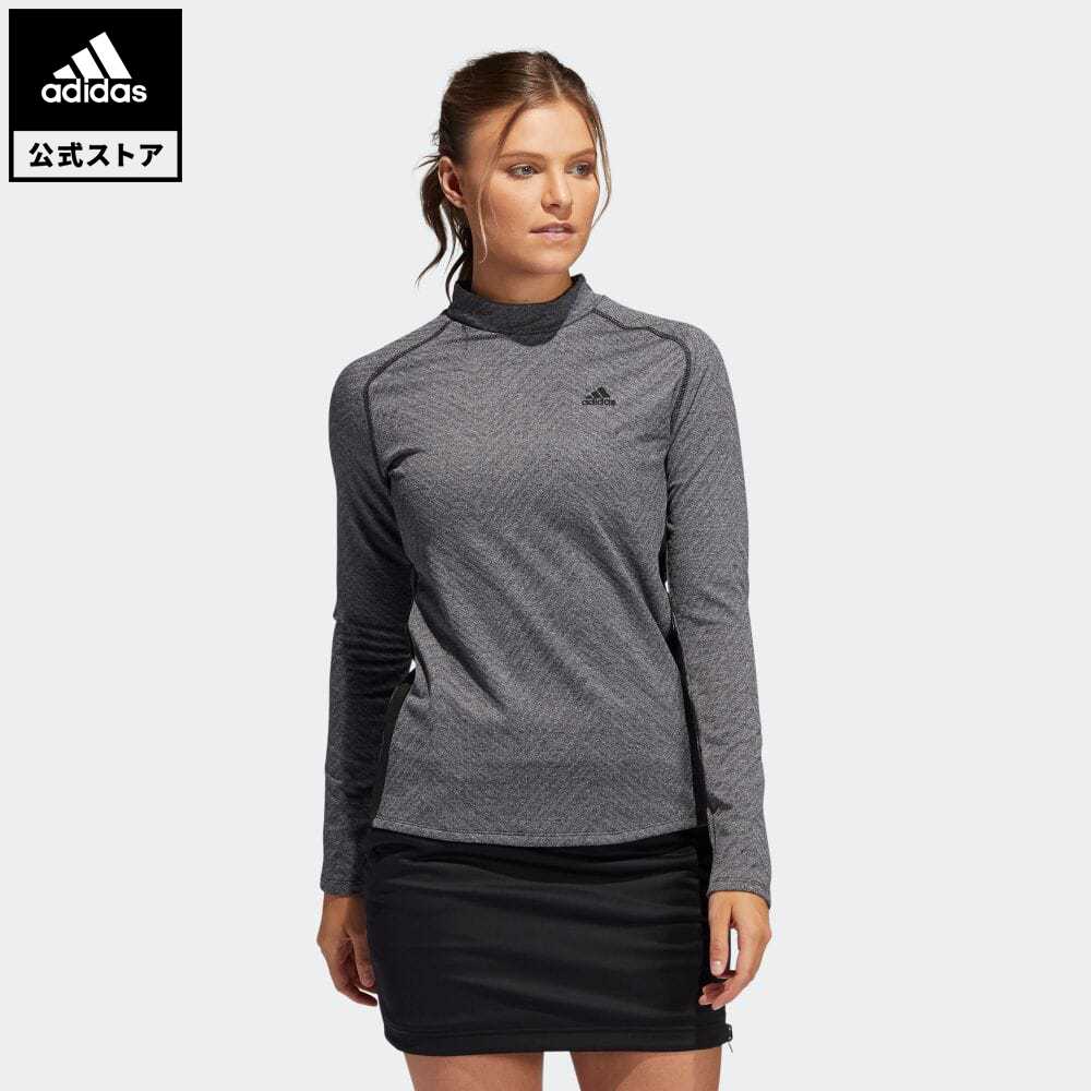 算式 アディダス Adidas 返品可 ゴルフ メランジジャカード 長袖モック喉首ジャージ ゴルフ Allover Print Shirt レディース コスチューム トップス Tシャツ 捕者 真っ黒 Fs6441 ロンt P1023 貨物輸送無料 公式割引き販売 セール値打ち Giroveloce It