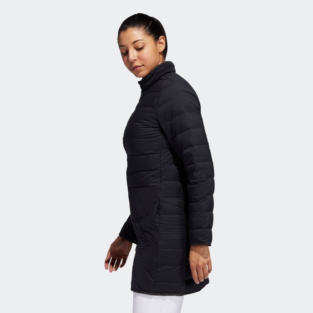 楽天市場 公式 アディダス Adidas ゴルフ ソリッド長袖ダウンワンピース ゴルフ Down Jacket レディース ウェア アウター ジャケット 黒 ブラック Fs64 P1023 Adidas Online Shop 楽天市場店