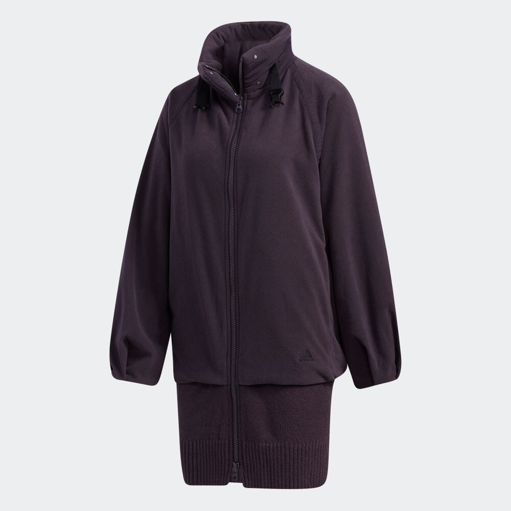 楽天市場 公式 アディダス Adidas フリース ファブリック ミックス ロングジャケット Fleece Fabric Mix Long Jacket アスレティクス レディース ウェア アウター ジャケット 紫 パープル Ft6441 Adidas Online Shop 楽天市場店