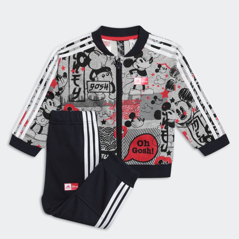 楽天市場 公式 アディダス Adidas ジム トレーニング ディズニー ミッキーマウス ジョガーセット Mickey Mouse Jogger Set キッズ ウェア セットアップ グレー Gd3725 上下 Adidas Online Shop 楽天市場店