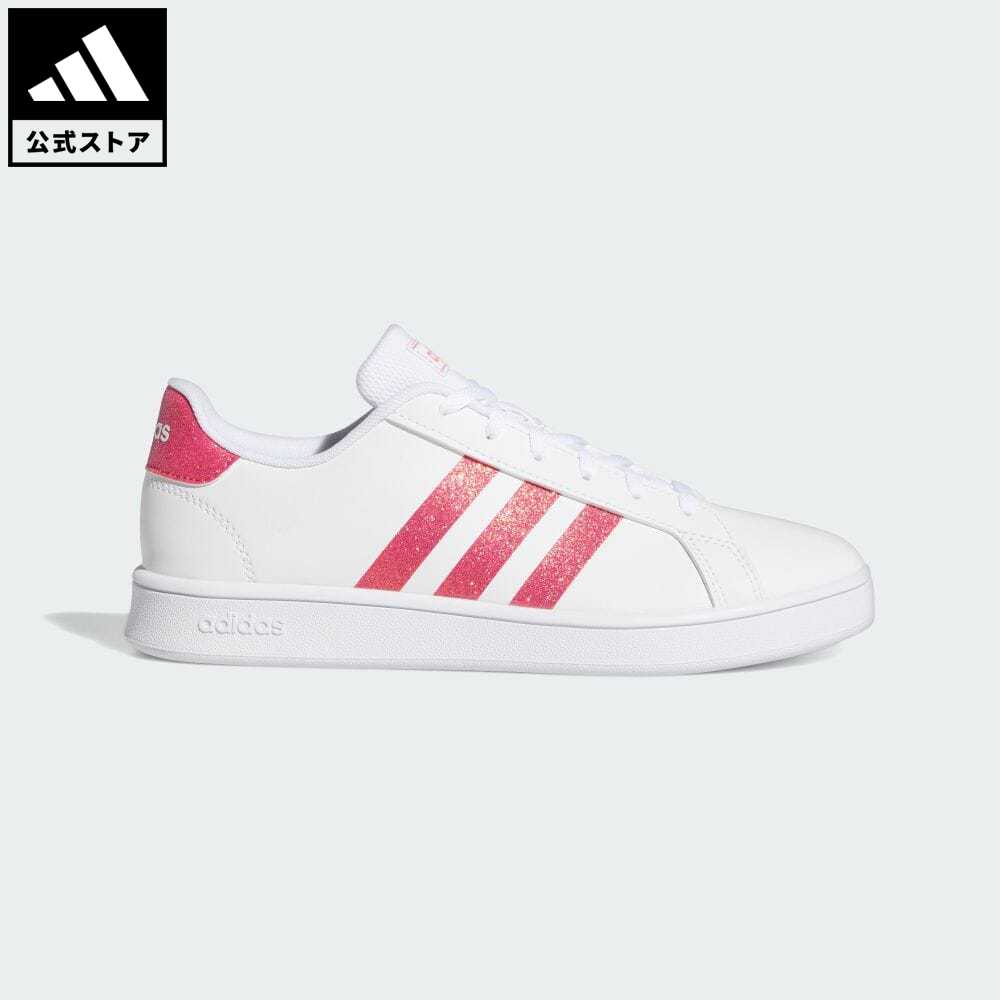 堅苦しさ アディダス Adidas 返品可 テニス 競技場オーバ Grand Court キッズ シューズ スニーカー 白いこと 紅毛 Eg5136 Whitesneaker テニスシューズ 王法図解 Arsn Sn