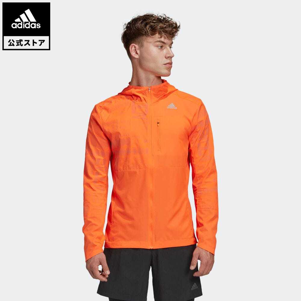 正式に アディダス Adidas 返品可 駆け足 オウン ザ 幽客 リフレクティブ ウインドブレーカー Own The Run Reflective Jacket メンズ 衣裳 アウター ジャケット オレンジ色 Gc7933 Walking Jogging ランニングウェア 送料無料 公式売り出し セール費用