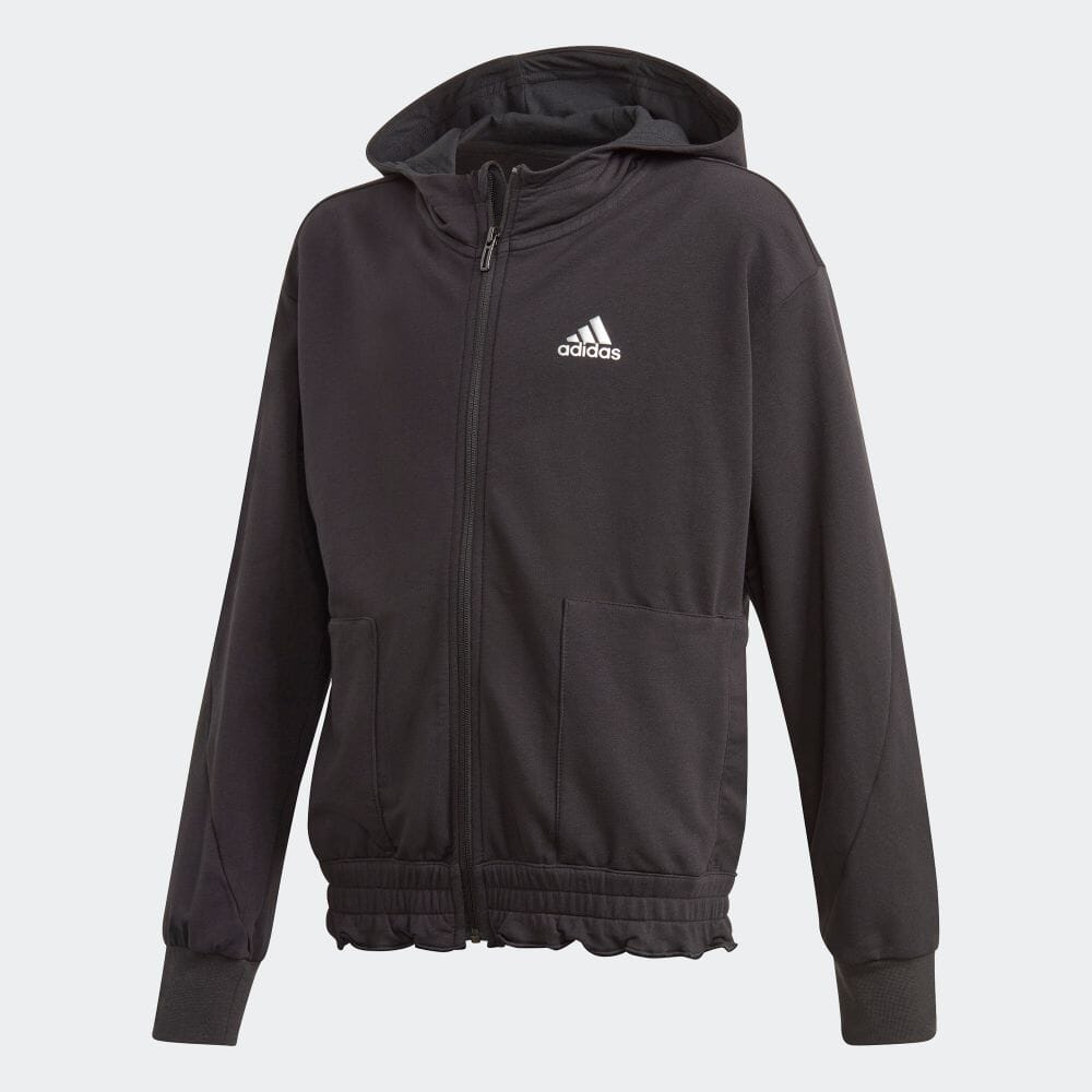 楽天市場 公式 アディダス Adidas 返品可 ジム トレーニング ダンス フルジップ パーカー Dance Full Zip Hoodie キッズ ウェア トップス パーカー フーディー ジャージ 黒 ブラック Gm7009 トレーナー Eoss21ss Adidas Online Shop 楽天市場店