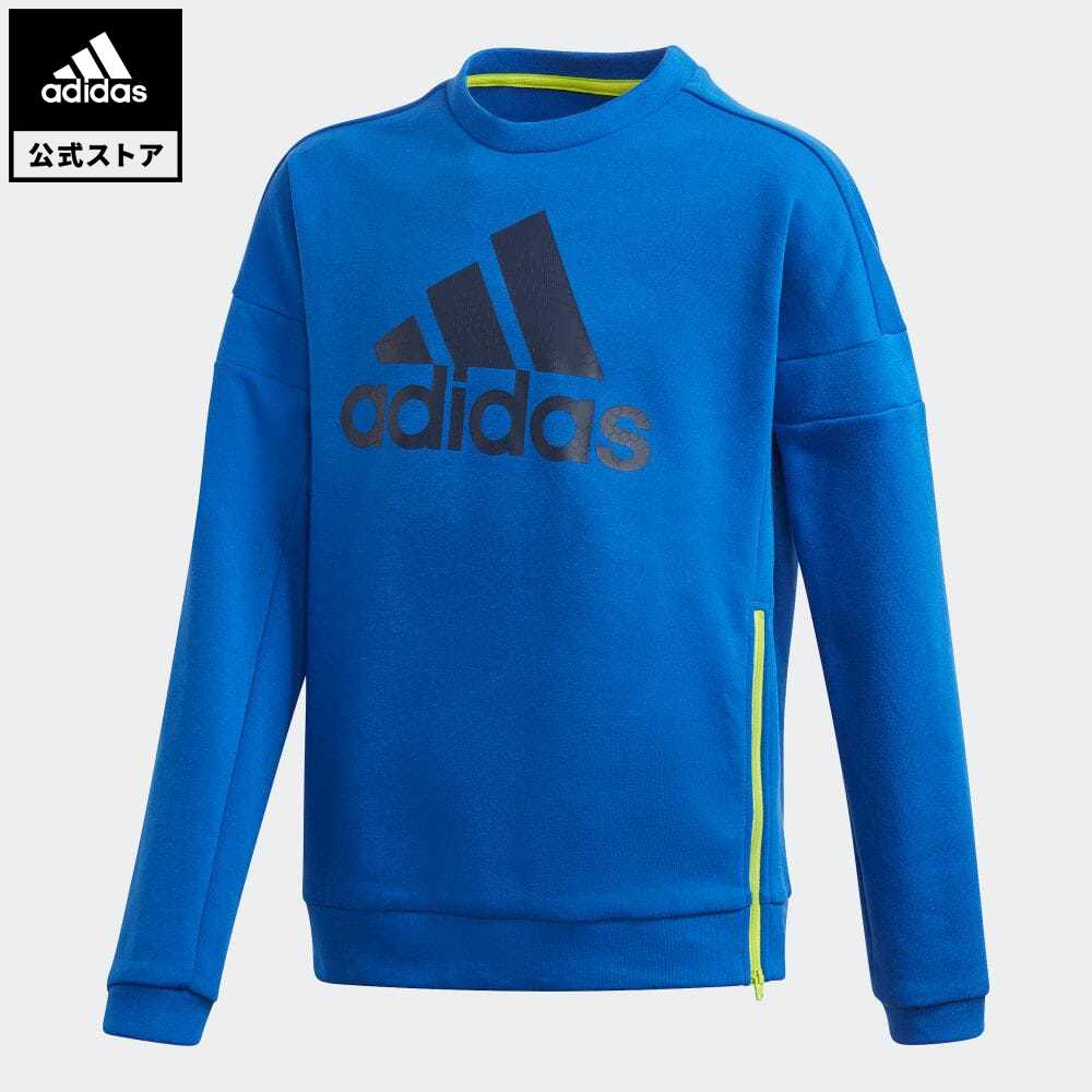 楽天市場 公式 アディダス Adidas ブランデッド クルー スウェットシャツ Branded Crew Sweatshirt キッズ ウェア トップス スウェット トレーナー 青 ブルー Ge0910 Adidas Online Shop 楽天市場店