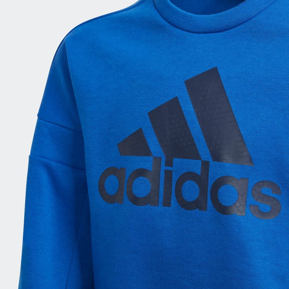 楽天市場 公式 アディダス Adidas 返品可 ブランデッド クルー スウェットシャツ Branded Crew Sweatshirt キッズ ウェア トップス スウェット トレーナー 青 ブルー Ge0910 Eoss21ss Adidas Online Shop 楽天市場店