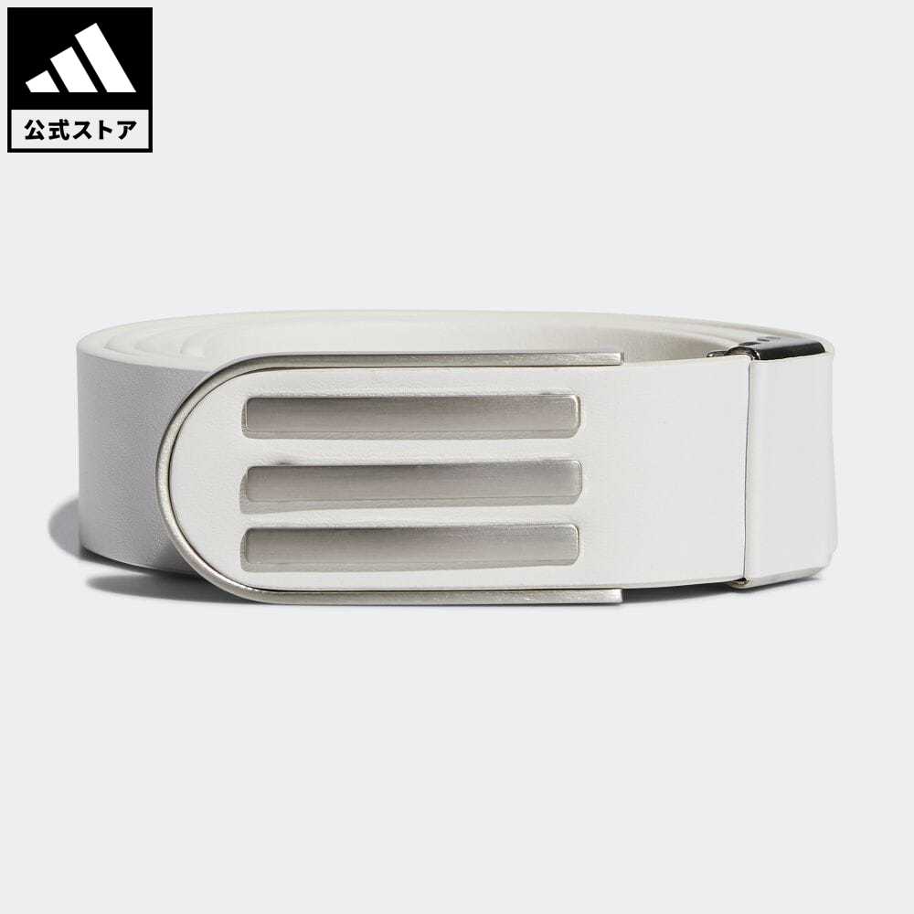 アディダス adidas 返品可 ゴルフ ウィメンズ スリムレザーベルト   3-Stripes Buckle Leather Belt レディース アクセサリー ベルト 白 ホワイト GL8774