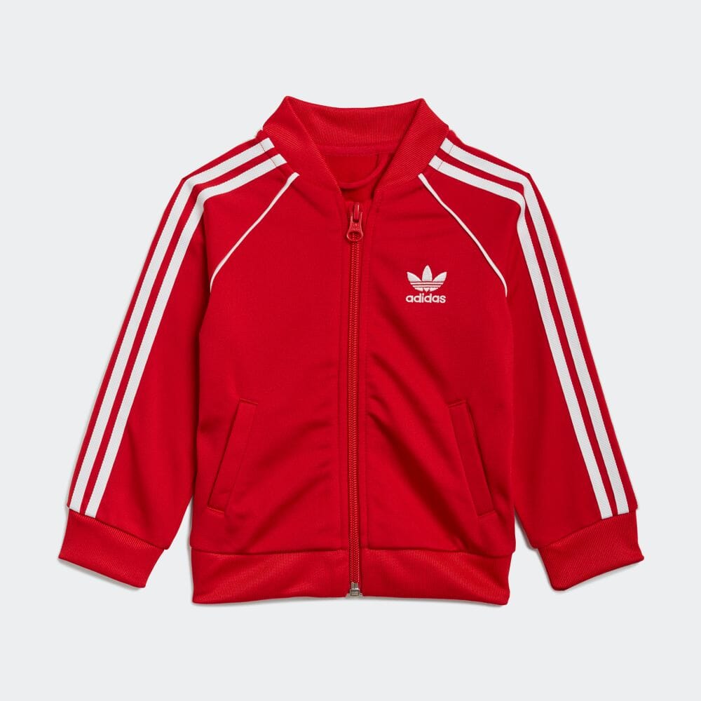 楽天市場 公式 アディダス Adidas アディカラー Sst トラックスーツ ジャージ オリジナルス キッズ ウェア セットアップ ジャージ 赤 レッド Gn8439 上下 Adidas Online Shop 楽天市場店