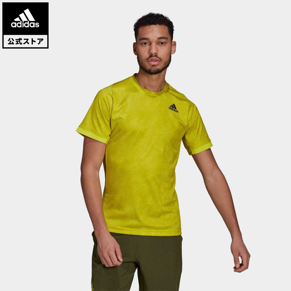 楽天市場 公式 アディダス Adidas 返品可 テニス テニス フリーリフト プリント Primeblue 半袖tシャツ Tennis Freelift Printed Primeblue Tee メンズ ウェア トップス Tシャツ イエロー Gq2221 半袖 Eoss21ss Adidas Online Shop 楽天市場店