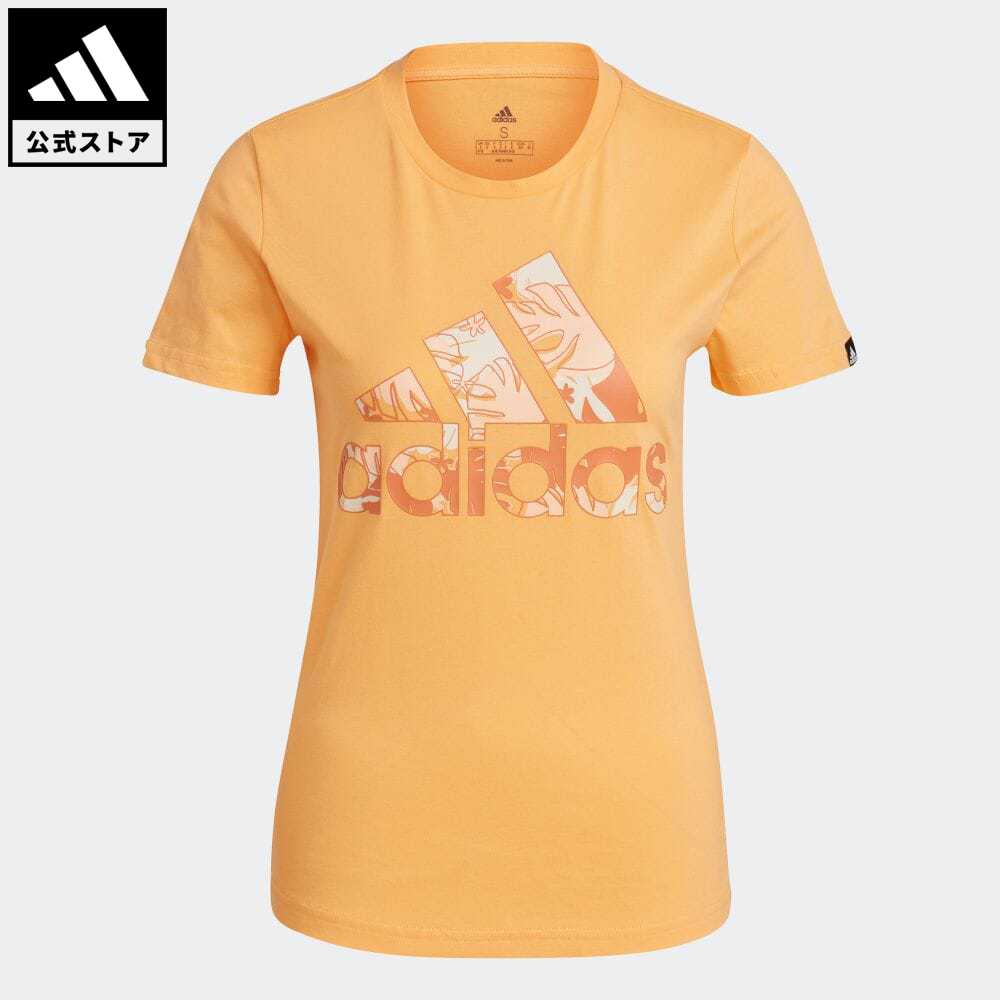 楽天市場 公式 アディダス Adidas 返品可 トロピカル グラフィック 半袖tシャツ Tropical Graphic Tee レディース ウェア 服 トップス Tシャツ オレンジ Gl07 半袖 Adidas Online Shop 楽天市場店