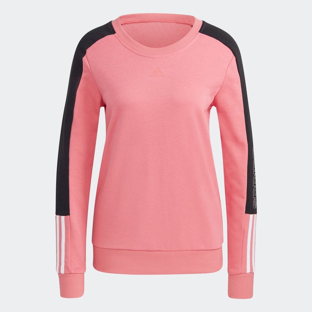 楽天市場 公式 アディダス Adidas 返品可 アディダス エッセンシャルズ ロゴ カラーブロック スウェット Adidas Essentials Logo Colorblock Sweatshirt レディース ウェア トップス スウェット トレーナー ピンク Gl1435 Adidas Online Shop 楽天市場店