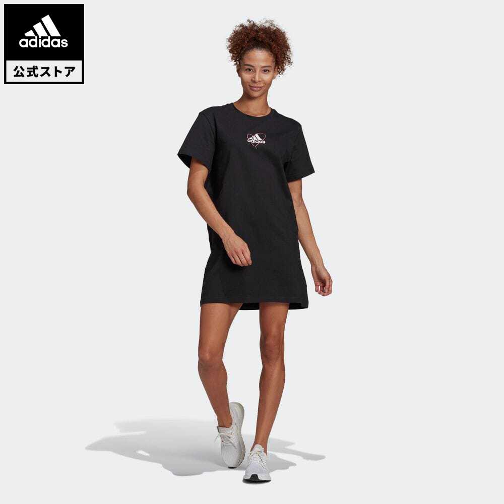 楽天市場 公式 アディダス Adidas 返品可 ロゴ Tシャツワンピース Logo Tee Dress アスレティクス レディース ウェア オールインワン ワンピース 黒 ブラック Gj6523 Coupon対象0429 Adidas Online Shop 楽天市場店