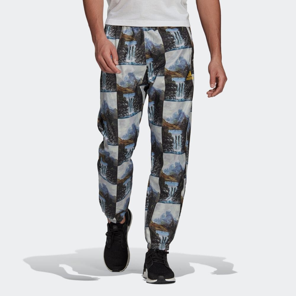 楽天市場 公式 アディダス Adidas 返品可 アディダス スポーツウェア マウンテングラフィック パンツ Adidas Sportswear Mountain Graphic Pants アスレティクス メンズ ウェア 服 ボトムス パンツ ベージュ Gl5696 Adidas Online Shop 楽天市場店