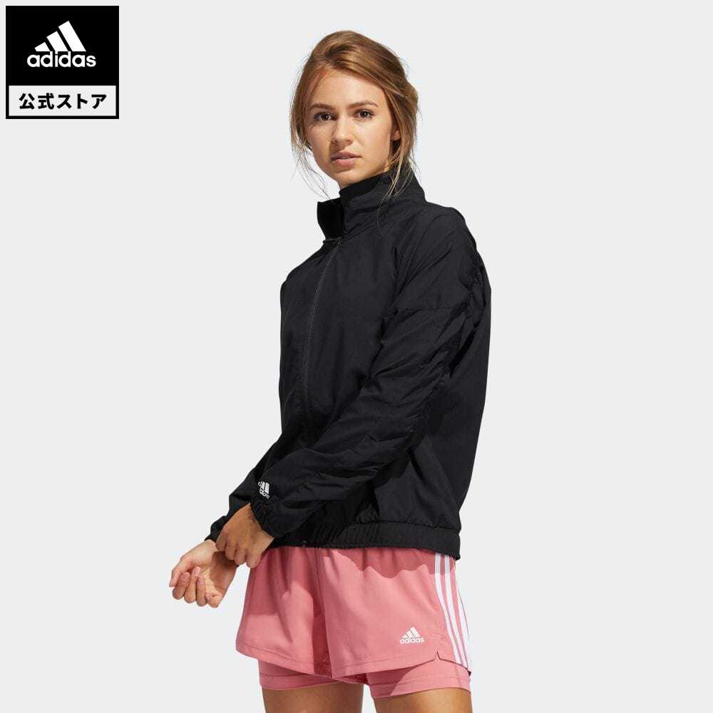 公式 アディダス Adidas 返品可 ジム トレーニング ウーブン バッジ オブ スポーツ ジャケット レディース ウェア アウター ジャケット 黒 ブラック Gm3000 Francophile Dk