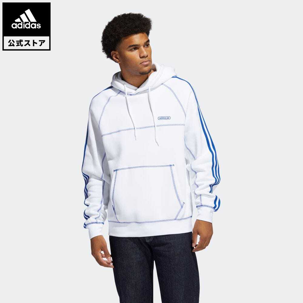 楽天市場 公式 アディダス Adidas 返品可 コントラストステッチ パーカー オリジナルス メンズ ウェア トップス パーカー フーディー スウェット トレーナー 白 ホワイト Gn32 トレーナー Eoss21ss Adidas Online Shop 楽天市場店