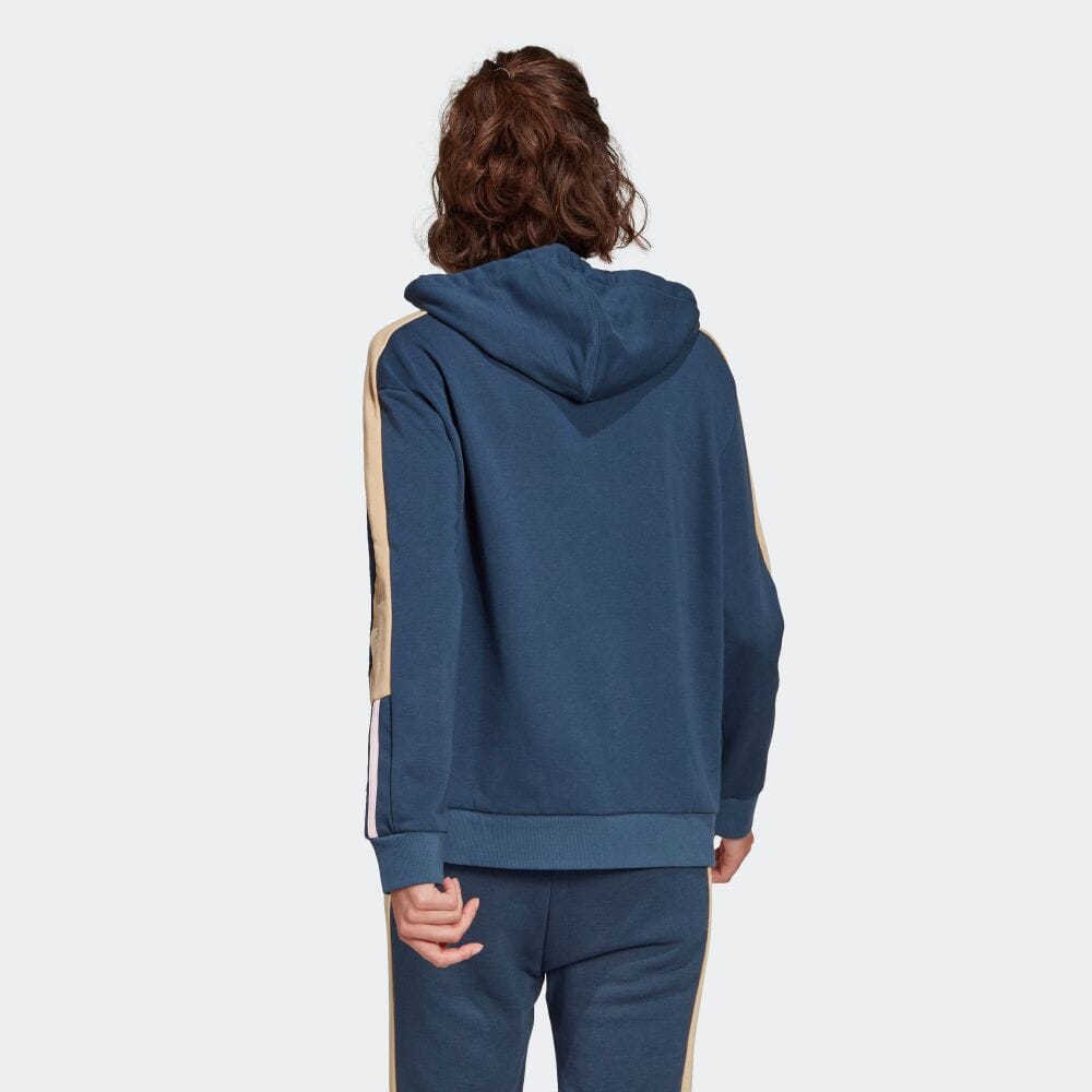 公式 アディダス Adidas 返品可 アディダス エッセンシャルズ ロゴ カラーブロック パーカー Adidas Essentials Logo Colorblock Hoodie レディース ウェア トップス パーカー フーディー スウェット トレーナー 青 ブルー Gl1444 トレーナー Napierprison Com
