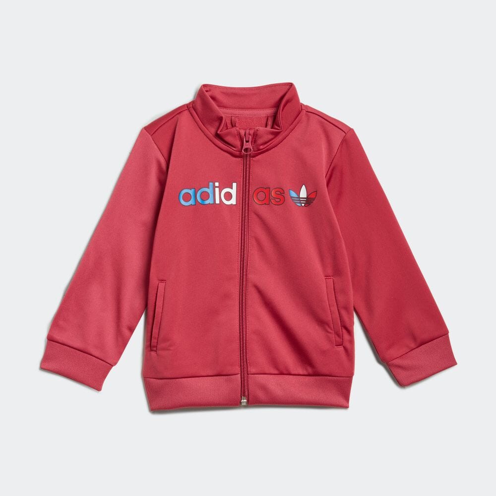 楽天市場 公式 アディダス Adidas 返品可 アディカラー Primeblue トラックスーツ オリジナルス キッズ ウェア 服 セットアップ ジャージ ピンク Gn7422 上下 Adidas Online Shop 楽天市場店