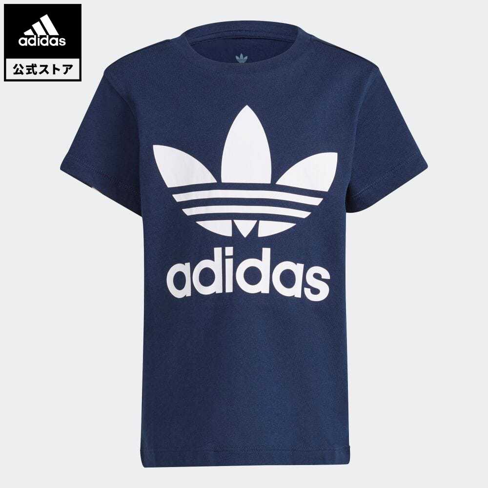 楽天市場 公式 アディダス Adidas 返品可 子供用トレフォイル Tシャツ Trefoil Tee オリジナルス キッズ ウェア トップス Tシャツ 青 ブルー Gn04 半袖 Eoss21ss Adidas Online Shop 楽天市場店