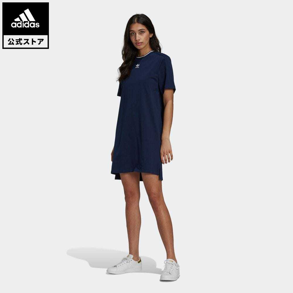 楽天市場 公式 アディダス Adidas 返品可 テニス リュクス Tシャツワンピース オリジナルス レディース ウェア 服 オールインワン ワンピース 青 ブルー H Adidas Online Shop 楽天市場店