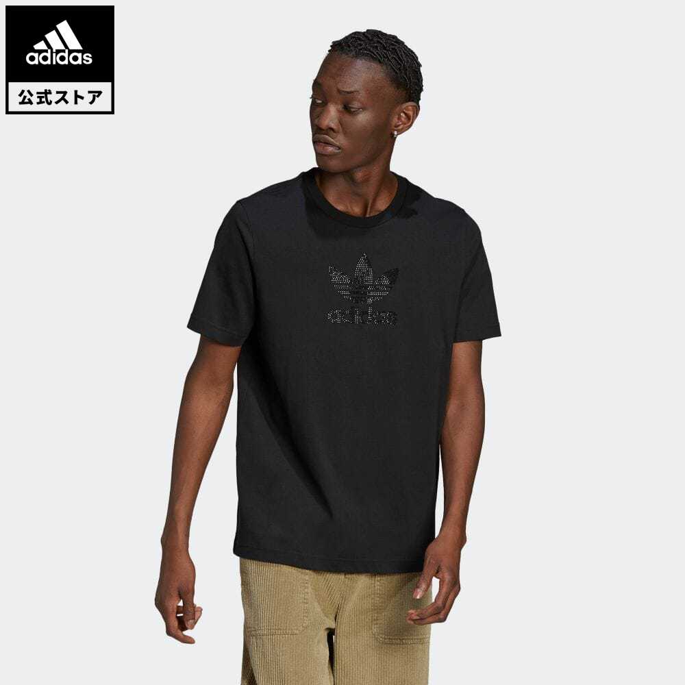 楽天市場 公式 アディダス Adidas 返品可 トレフォイル ラインストーン 半袖tシャツ オリジナルス メンズ ウェア トップス Tシャツ 黒 ブラック Gn3646 Fathersday 半袖 Adidas Online Shop 楽天市場店