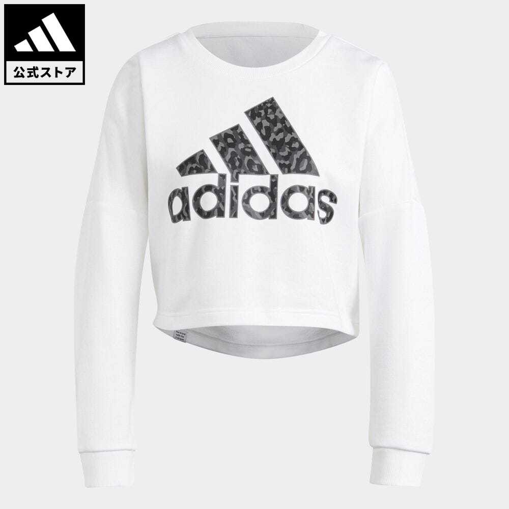 楽天市場 公式 アディダス Adidas 返品可 レオパード グラフィック スウェット Leopard Graphic Sweatshirt レディース ウェア 服 トップス スウェット トレーナー 白 ホワイト Gl67 Adidas Online Shop 楽天市場店