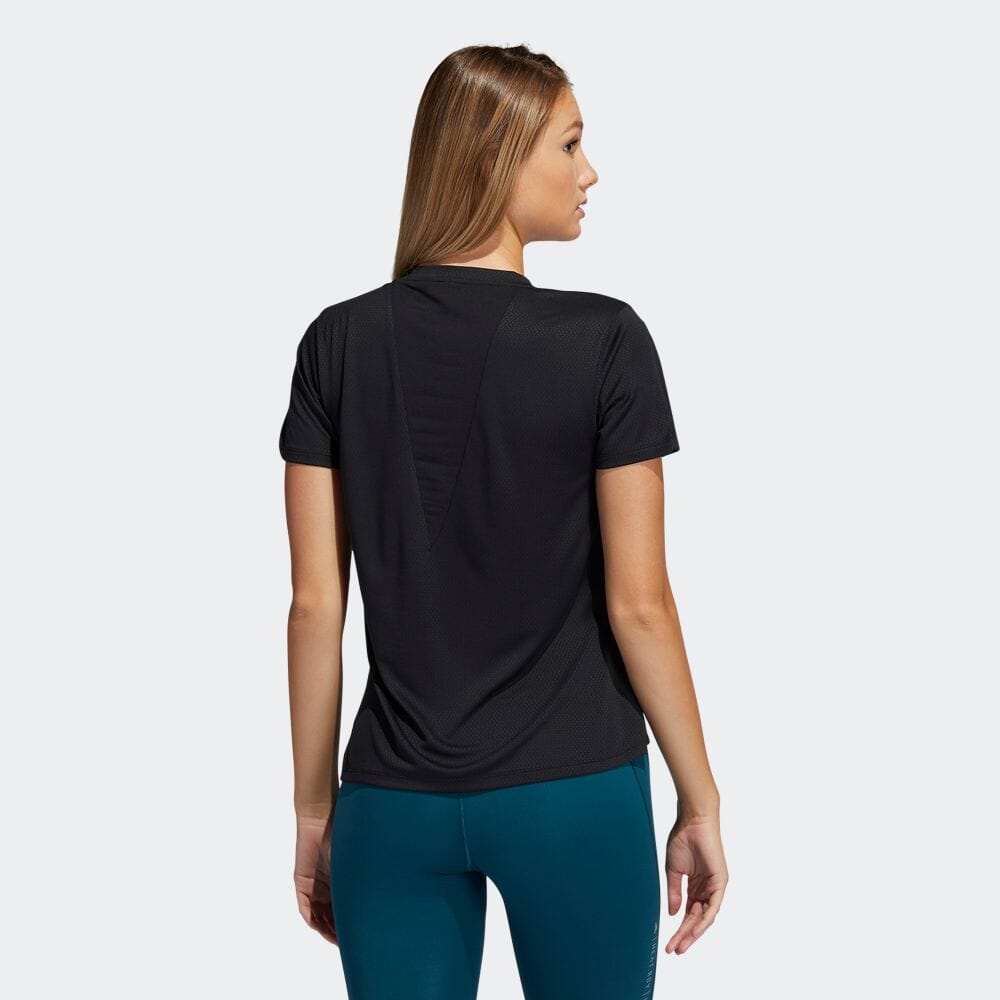 楽天市場 公式 アディダス Adidas 返品可 ジム トレーニング アディダス Heat Rdy フォーカス 半袖tシャツ Adidas Heat Rdy Focus Tee レディース ウェア 服 トップス Tシャツ 黒 ブラック H744 半袖 Adidas Online Shop 楽天市場店