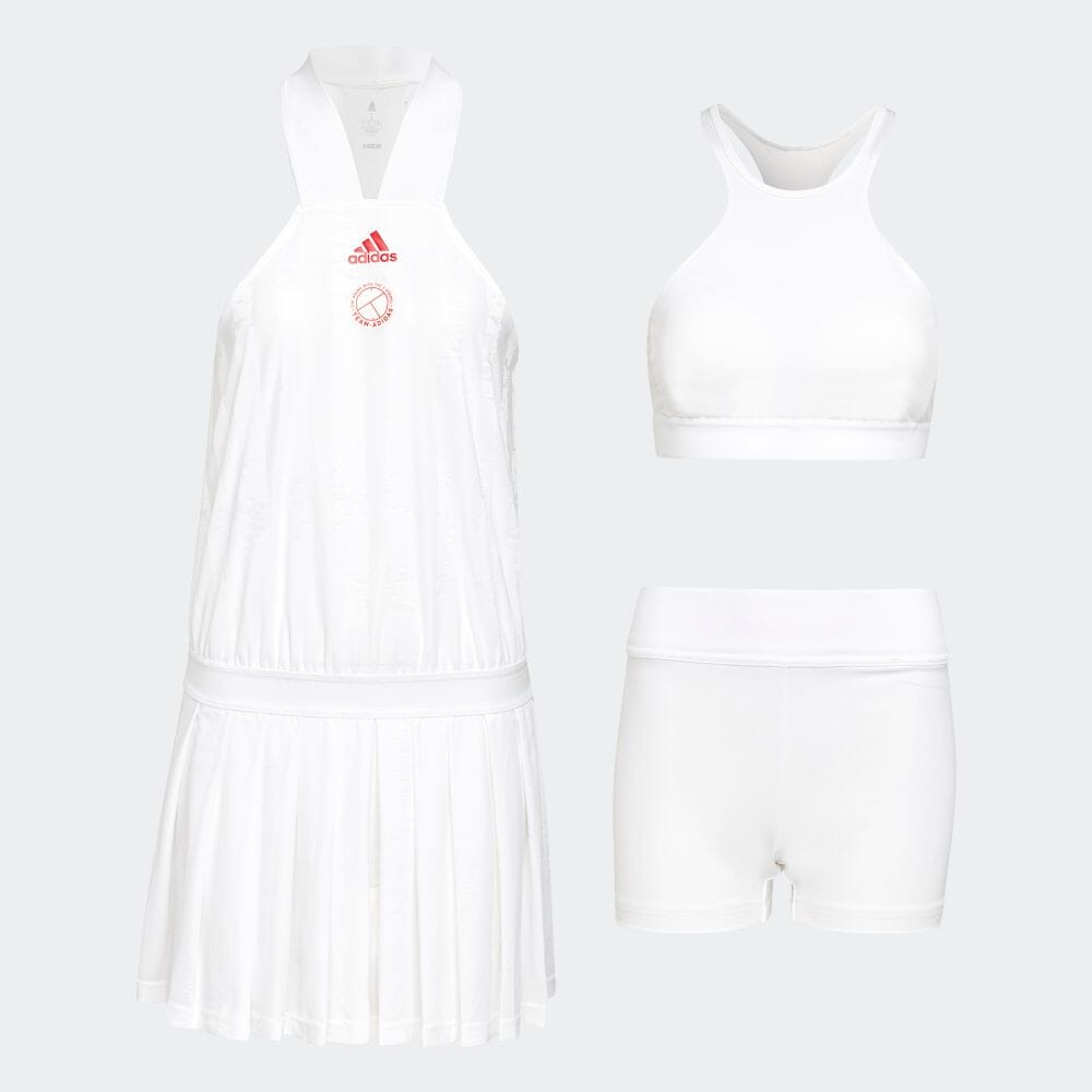 楽天市場 公式 アディダス Adidas 返品可 テニス オールインワン テニスワンピース All In One Tennis Dress レディース ウェア 服 オールインワン ワンピース 白 ホワイト Ft6410 Adidas Online Shop 楽天市場店