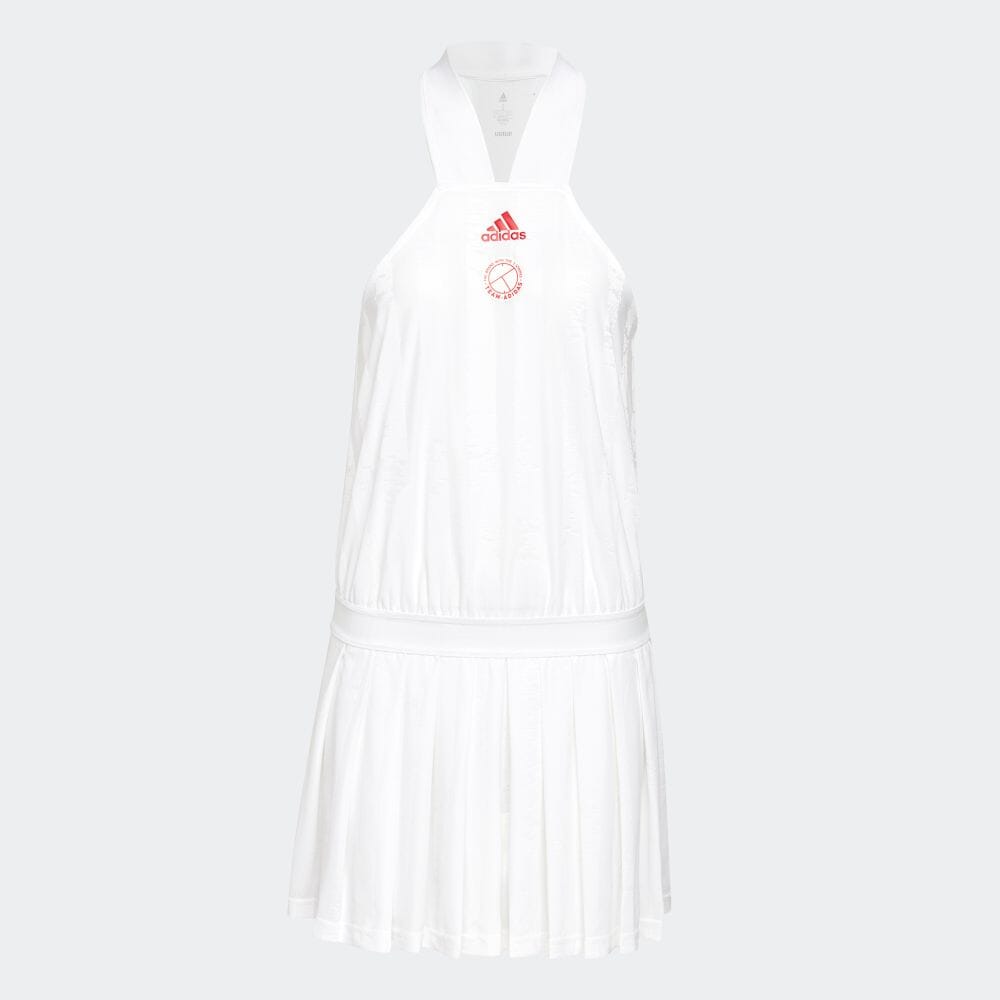 儀式 アディダス Adidas 返品可 庭球 オールインワン テニスガウン All In One Tennis Dress レディース 被服 着衣 オールインワン ワンピース 白 白さ Ft6410 Oceanblueflorida Com