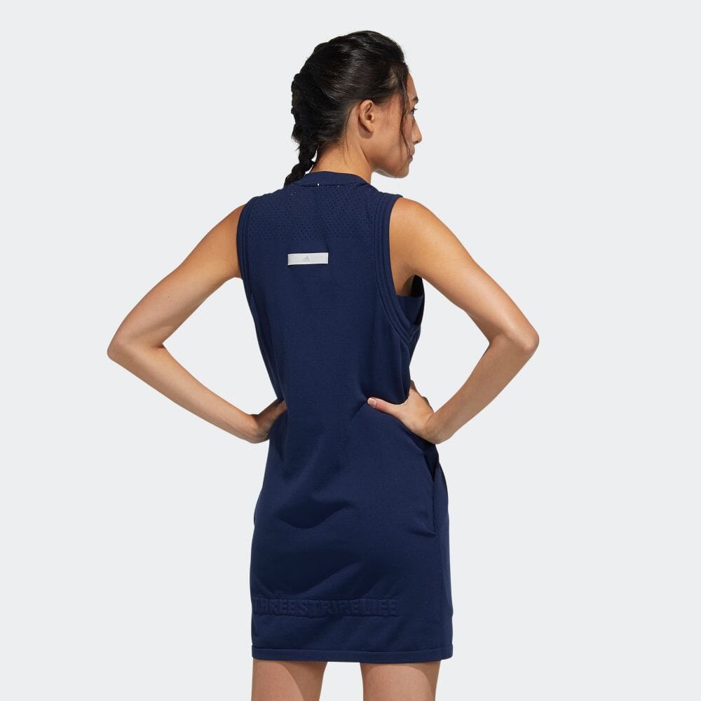 公式 アディダス Adidas 返品可 ゴルフ デボスディテール ノースリーブワンピース Long Dress レディース ウェア オールインワン ワンピース 青 ブルー Gm08 Eoss21ss Notp Rvcconst Com