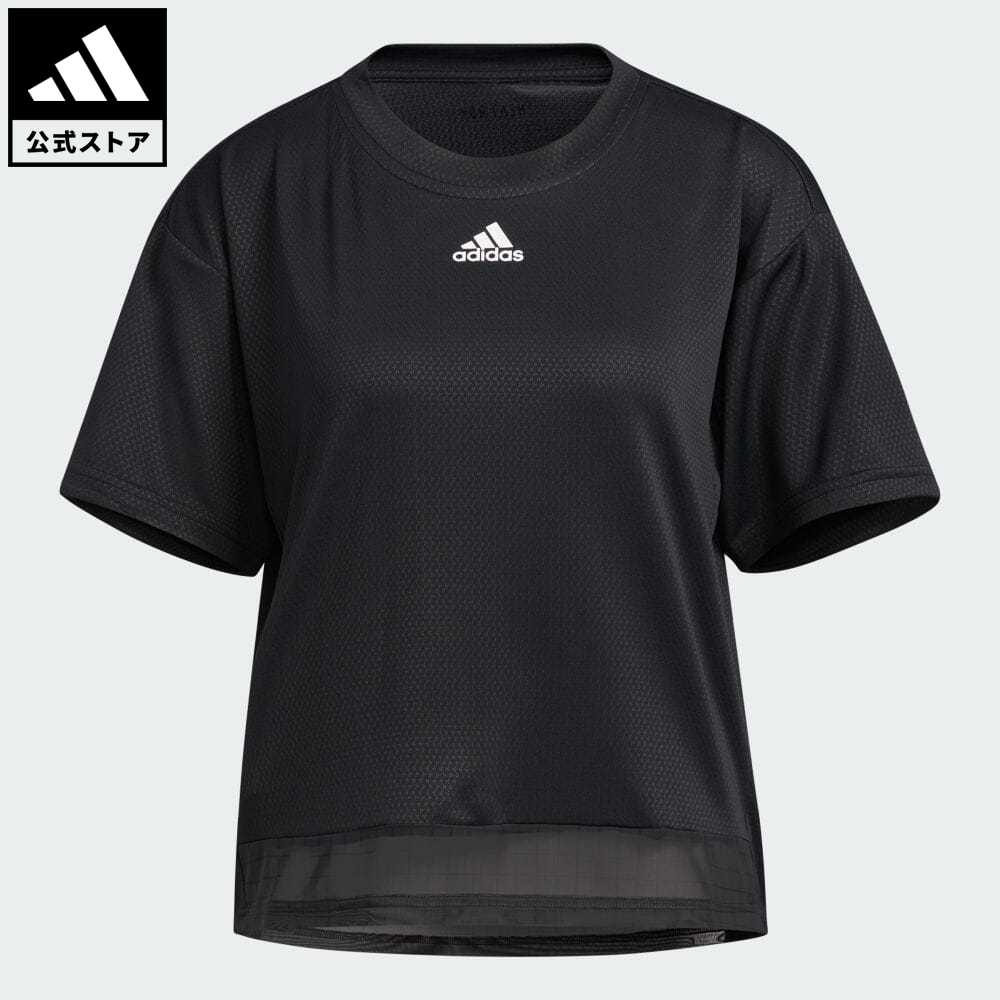 公式 アディダス Adidas 返品可 ジム トレーニング トレーニング Heat Rdy メッシュ半袖tシャツ レディース ウェア トップス Tシャツ 黒 ブラック Gr25 半袖 Andapt Com