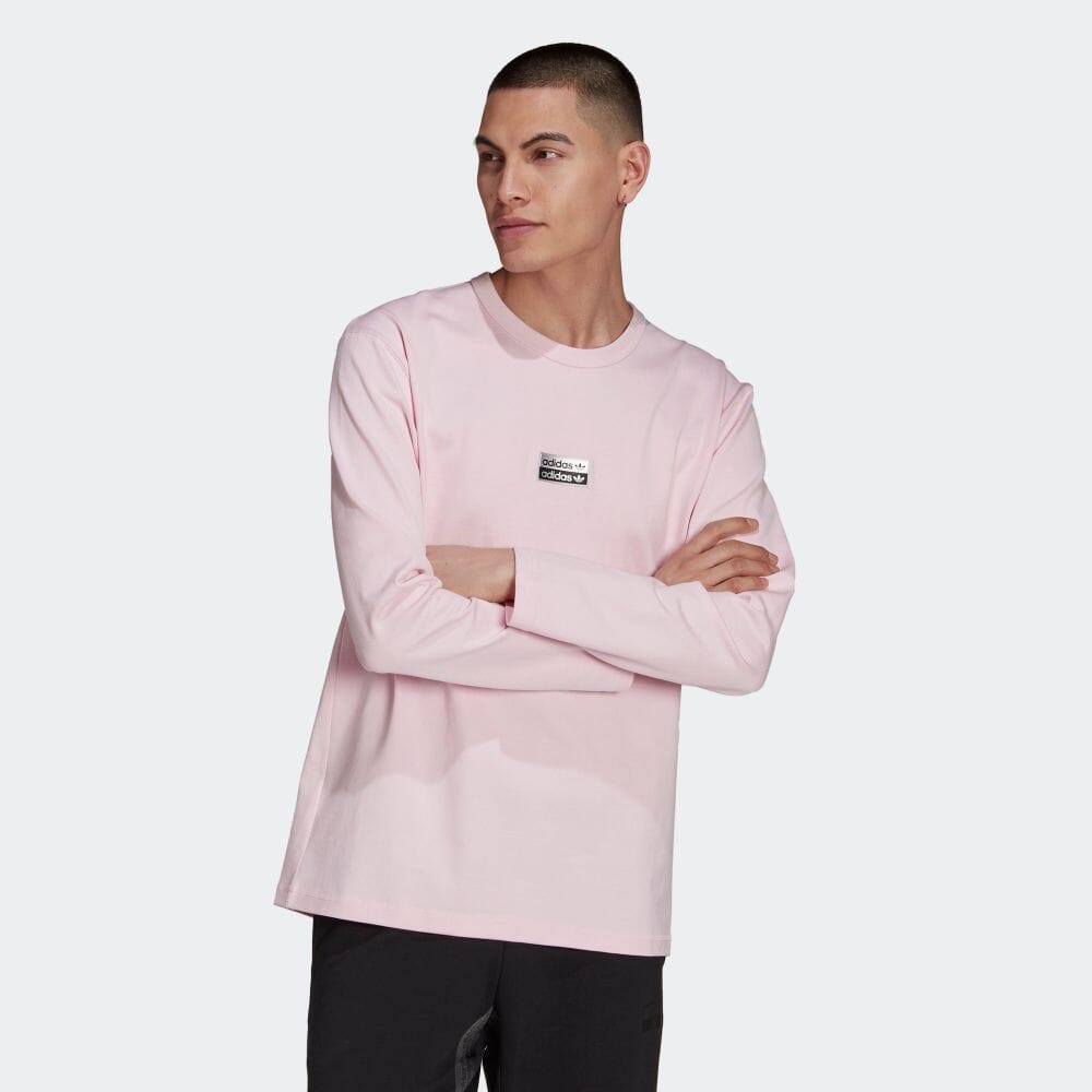 楽天市場 公式 アディダス Adidas 返品可 R Y V グラフィック 長袖シャツ オリジナルス メンズ ウェア 服 トップス スウェット トレーナー ピンク H Adidas Online Shop 楽天市場店