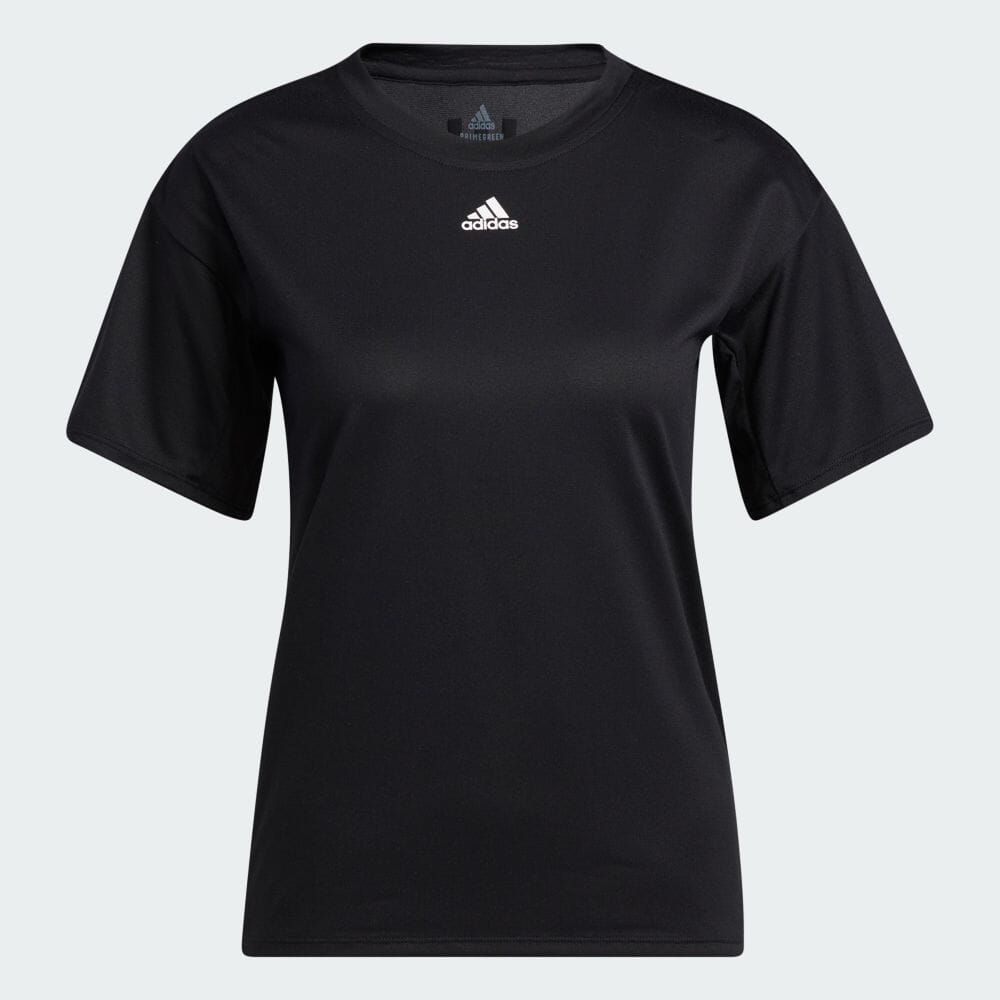 楽天市場 Offクーポン対象 01 07 10 00 01 17 09 59 公式 アディダス Adidas 返品可 ジム トレーニング トレーニング スリーストライプ Aeroready 半袖tシャツ レディース ウェア 服 トップス Tシャツ 黒 ブラック H 半袖 Adidas Online Shop 楽天市場店