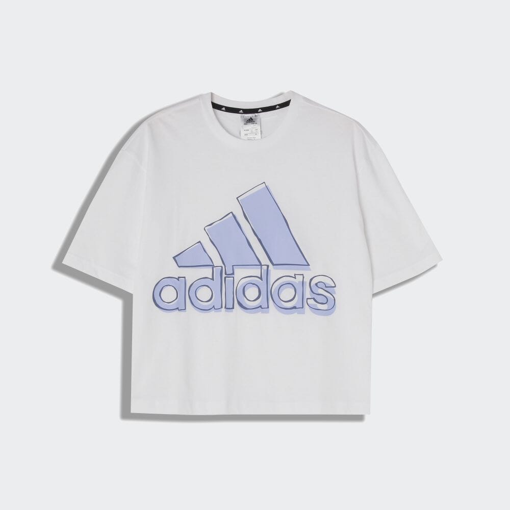 楽天市場 公式 アディダス Adidas 返品可 ビッグロゴ 半袖tシャツ レディース ウェア 服 トップス Tシャツ 白 ホワイト Hb5100 半袖 Adidas Online Shop 楽天市場店