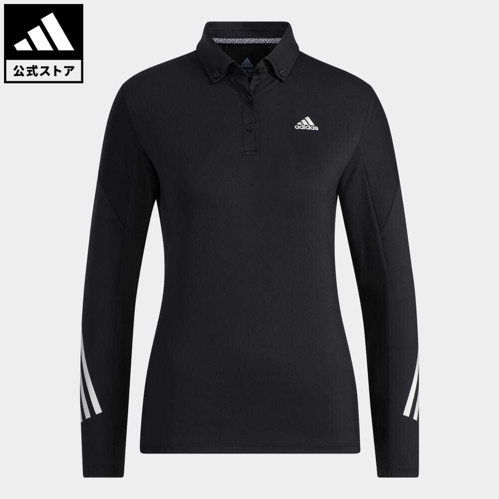 アディダス adidas 返品可 ゴルフ AERO.RDY ストレッチ長袖ボタンダウンシャツ レディース ウェア 服 トップス ポロシャツ 黒  ブラック GT3410 送料無料新品