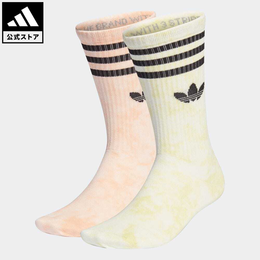 楽天市場 公式 アディダス Adidas 返品可 タイダイ ソックス 2足組 オリジナルス レディース メンズ アクセサリー ソックス 靴下 クルーソックス オレンジ Ha4676 Nm Otd Adidas Online Shop 楽天市場店