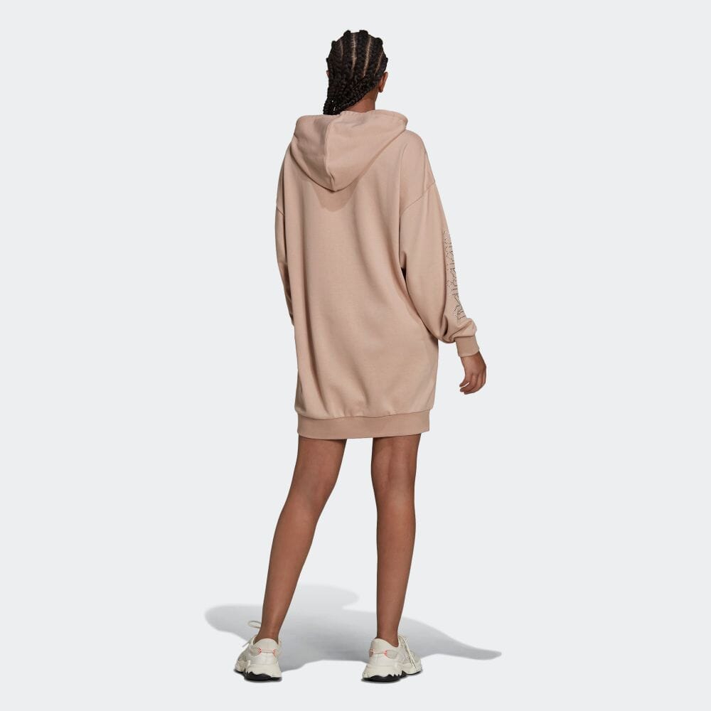 公式 アディダス Adidas 返品可 アディダス 00 リュクス パーカーワンピース オリジナルス レディース ウェア 服 トップス ピンク Hf98 Sermus Es