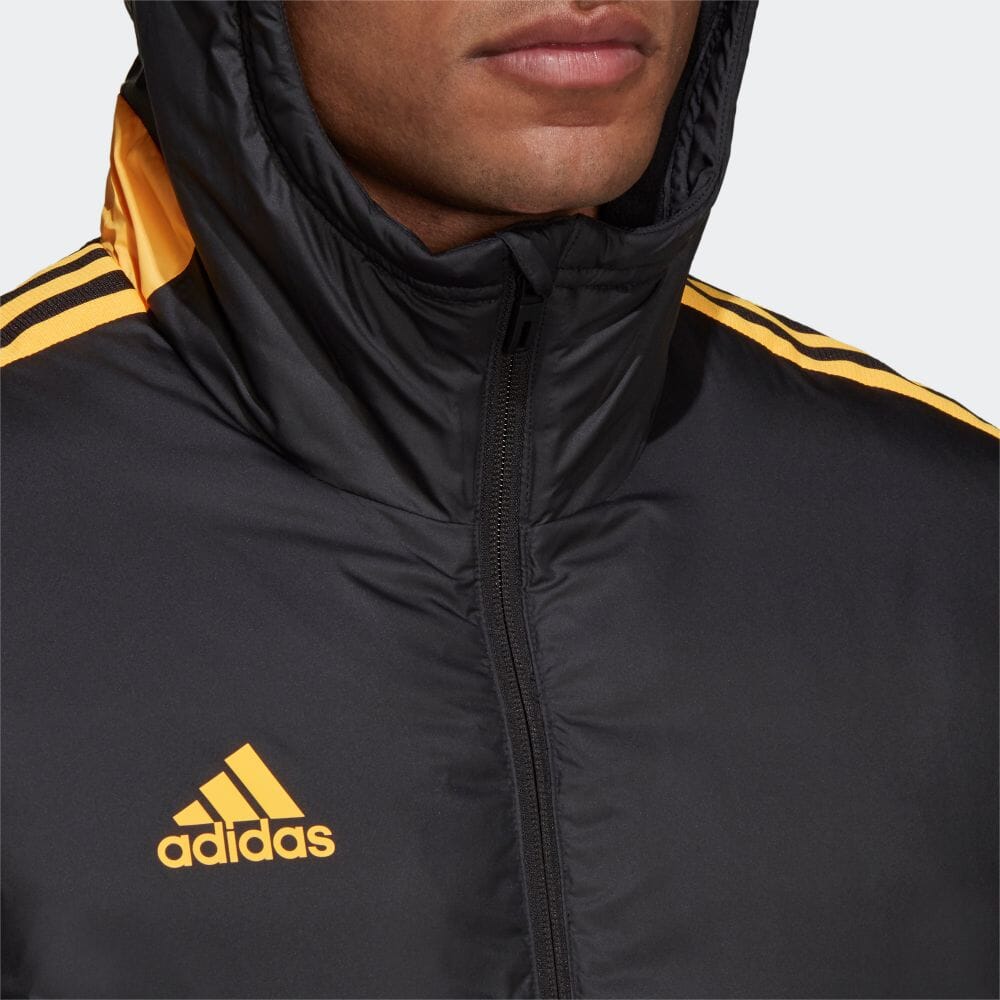フォーミュラ アディダス Adidas 返品可 サッカー ティロ 21 ロング下向くコート Tiro 21 Long Down Coat レディース メンズ 衣紋 洋服 アウター ダウン 墨染め 黒奴 H ダウンジャケット Bairien Yamagata Jp