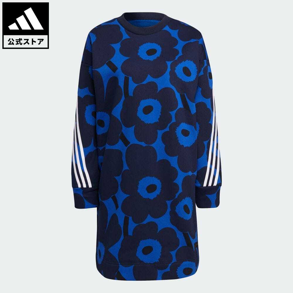 楽天市場 公式 アディダス Adidas 返品可 アディダス スポーツウェア マリメッコ フリースワンピース アスレティクス レディース ウェア 服 オールインワン ワンピース 青 ブルー H241 Adidas Online Shop 楽天市場店