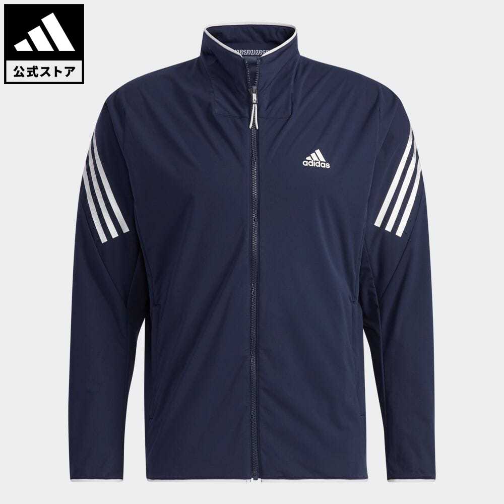 かわいい アディダス Adidas 返品可 ゴルフ Wind Rdy ストレッチ長袖フルジップジャケット メンズ ウェア 服 アウター ジャケット 青 ブルー Gt3437 Notp Fucoa Cl
